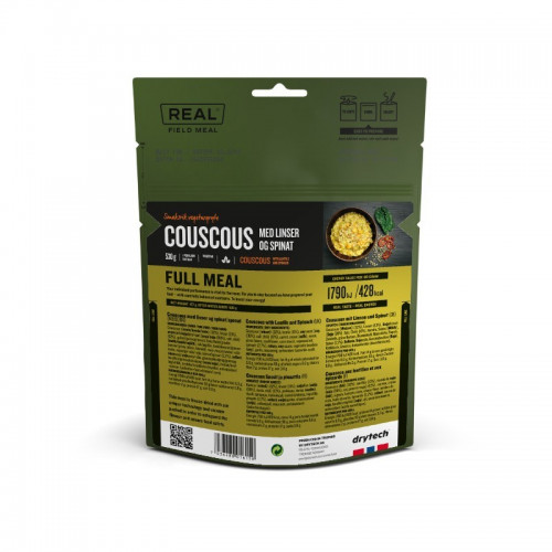 REAL Drytech - Couscous mit Linsen und Spinat FULL MEAL
