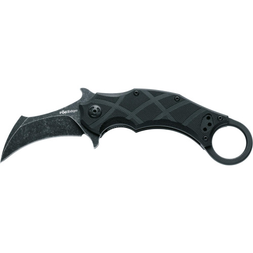 FOX EDGE "THE CLAW" FOLDING KNIFE IN BLACK COLOR