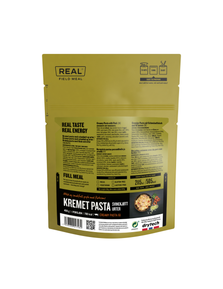 REAL® Drytech - Cremige Pasta mit Schweinefleisch und Kräutern ARCTIC FIELD RATION