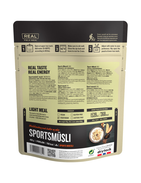 REAL® Drytech - Sportsmüsli 700 kcal - Light Meal