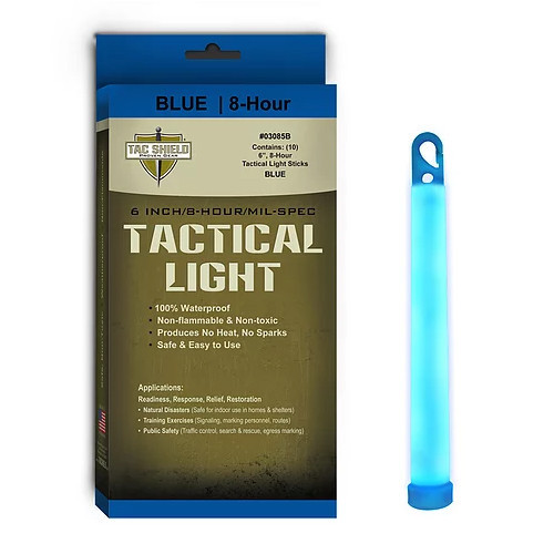 TAC SHIELD - Tactical Lightstick Blue (10 Piece Box)